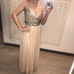 Cream prom style dress/gown